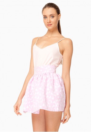 Спідниця міні в рожеві серця