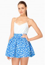 Спідниця міні в сині серця