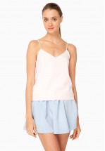 Розовый топ на бретелях