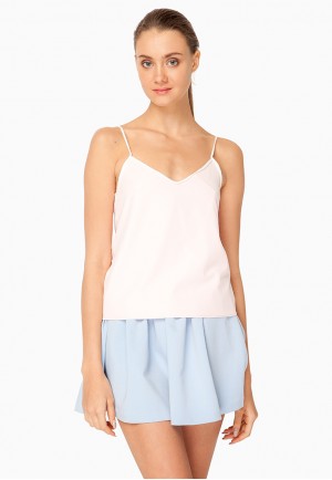 Розовый топ на бретелях