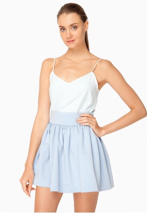 Спідниця міні блакитна