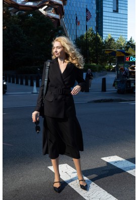 Чорна міді спідниця