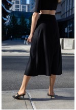 Чорна міді спідниця