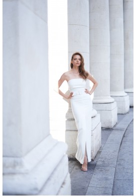 Вечірня довга сукня-бюстьє 