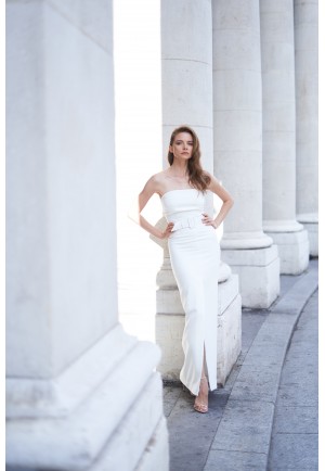 Вечірня довга сукня-бюстьє 