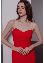 Сукня-футляр на перлинних бретелях