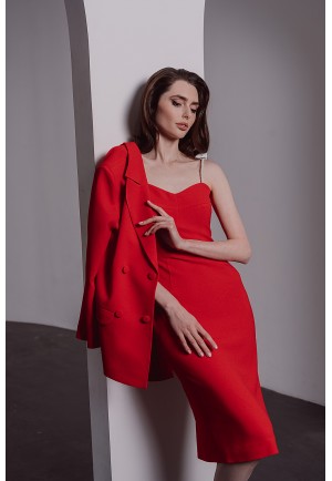 Сукня-футляр на перлинних бретелях