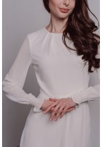 Коктейльна сукня міді молочного кольору