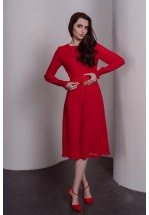 Коктейльна сукня міді молочного кольору