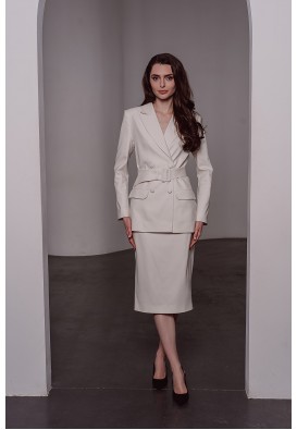 Білий класичний жакет