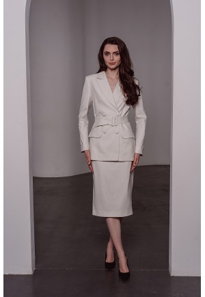 Білий класичний жакет