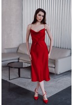 Шелковое платье-комбинация миди