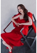 Шелковое платье-комбинация миди