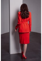 Червоний елегантний жакет із поясом