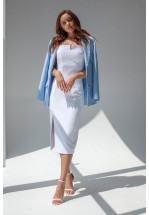 Білий сарафан довжини міді