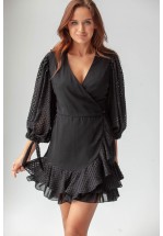 Чорна легка сукня міні