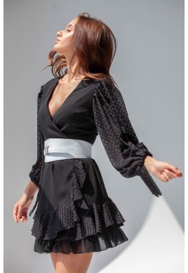 Чорна легка сукня міні