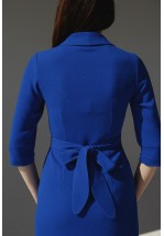 Ділова сукня довжини міді синього кольору