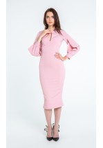 Жіночна облягаюча сукня пастельно-рожевого кольору