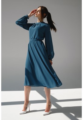 Жіночна сукня міді з шифону