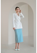 Подовжена міді спідниця з розрізом спереду