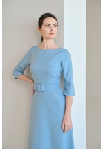 Жіночна блакитна сукня міді