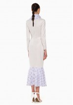 Замшева сукня з жаккардом