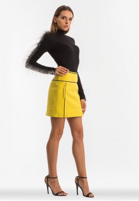 Яскраво-жовта спідниця міні