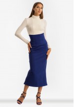 Спідниця міді синього кольору