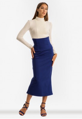 Спідниця міді синього кольору