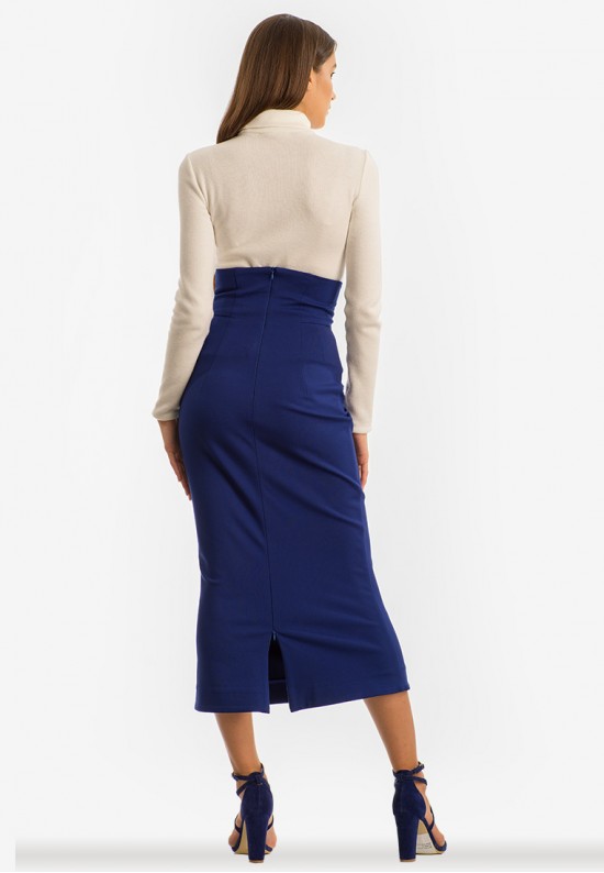 Спідниця міді синього кольору