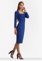 Синя ділова сукня