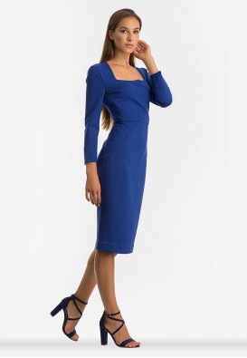 Синя ділова сукня