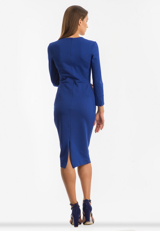 Синя ділова сукня