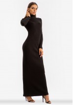 Довга тепла сукня в чорному кольорі