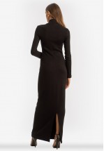 Довга тепла сукня в чорному кольорі