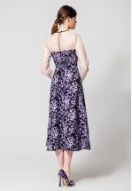 Вечірня сукня міді з жаккарду