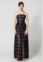 Вечернее черное платье-бюстье