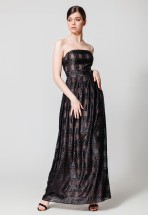 Вечернее черное платье-бюстье