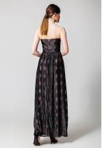 Вечернее черное платье-бюстье