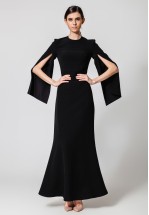 Вечірня чорна довга сукня