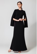 Вечірня чорна довга сукня