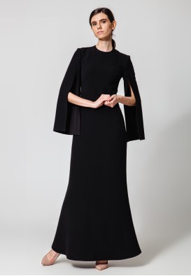 Вечірня чорна довга сукня