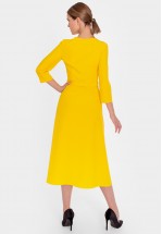 Жовта сукня міді на запах
