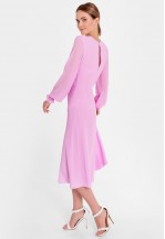 Шифонова сукня в рожевому кольорі