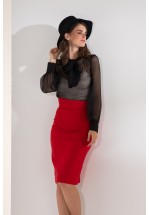 Шифоновая чорна блузка