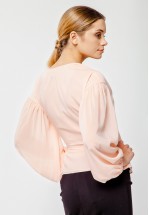 Шифонова пудрова блуза