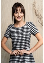 Сукня міді з принтом графітовий "п'є де пуль"