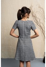 Сукня міді з принтом графітовий "п'є де пуль"