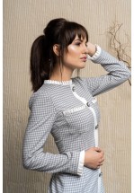 Сукня з принтом "п'є де пуль" пастельно-блакитний